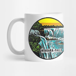 Vintage Niagara Falls Decal Mug